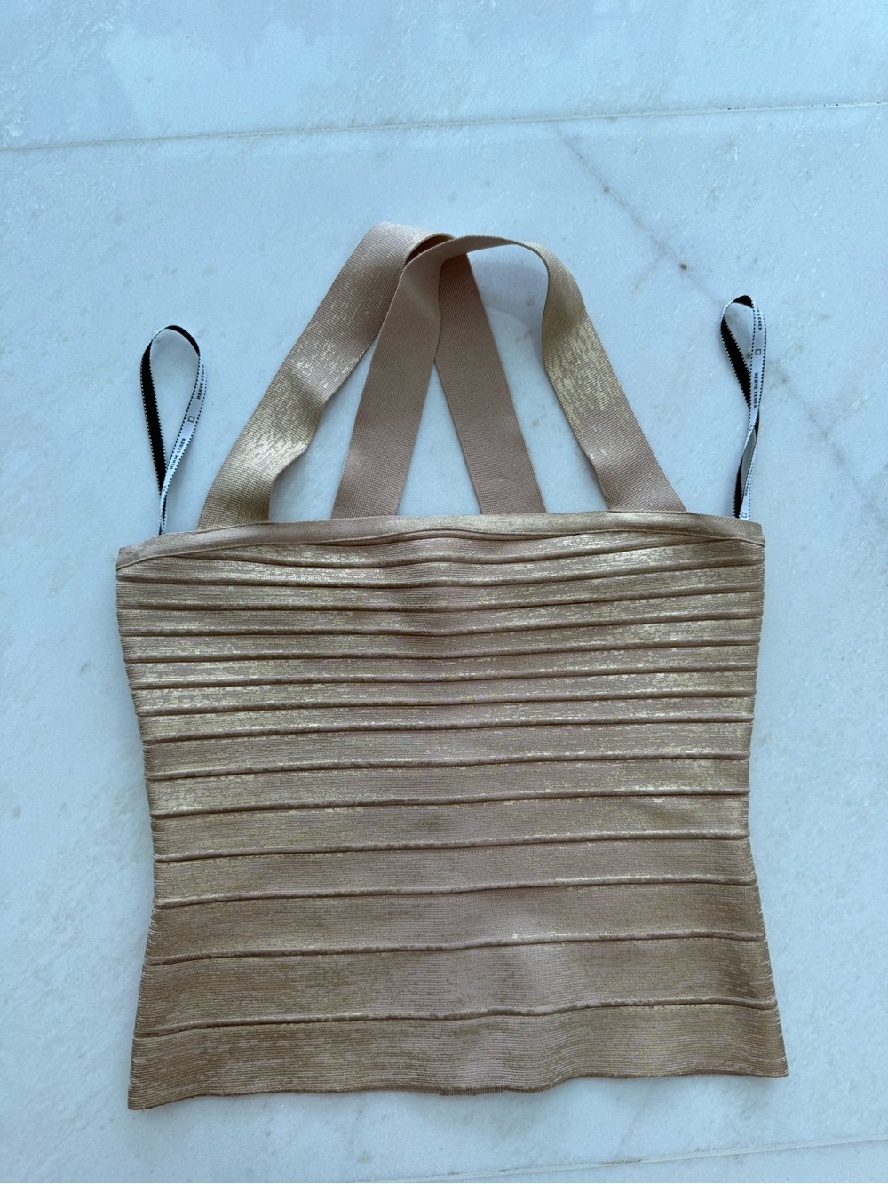 Hervé Léger Serena metallic bandage top